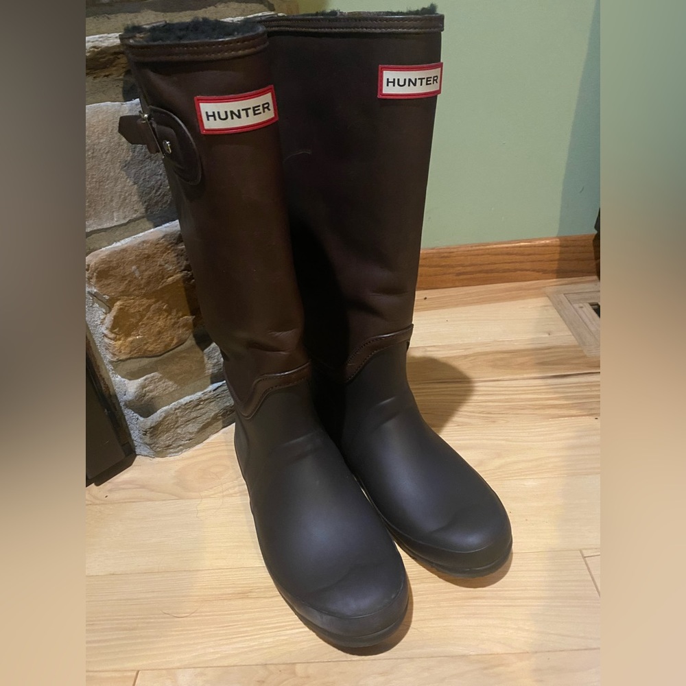 Hunter brown winter boots
